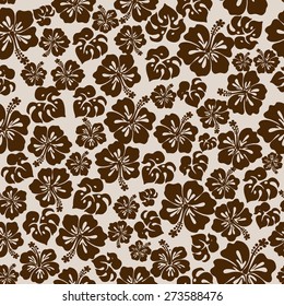 Seamless pattern with hibiscus flowers / seamless hibiscus flower background (Hawaiian pattern)  for design fabric,backgrounds, package, wrapping paper, covers, fashion