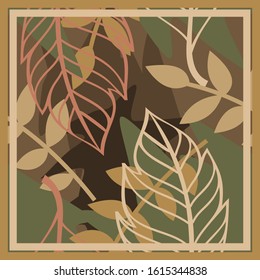 seamless pattern of hijab motif with foliage design. vector design inspiration