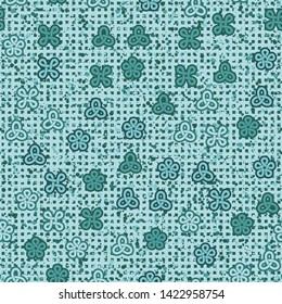 Seamless pattern. Hinge shapes and abstract elements. Multicolor. Easy editing.