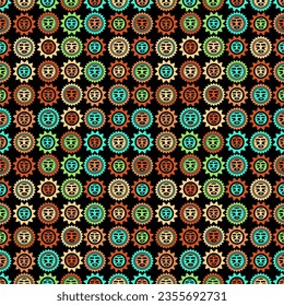 Patrón sin foco. Impresión geométrica hipster. Papel pintado de diseño étnico, tela, cubierta, textil, alfombra, manta.
