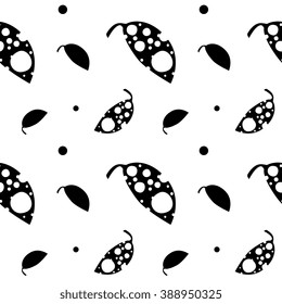 Seamless Pattern With Holey Leaves