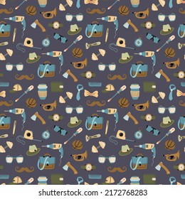 Seamless pattern for the holiday Father's Day. Design for fabric, textile, wallpaper, packaging	
