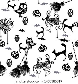 Seamless pattern for the holiday of Halloween.