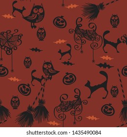 Seamless pattern for the holiday of Halloween.