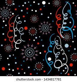 Seamless pattern for the holiday of July 4th