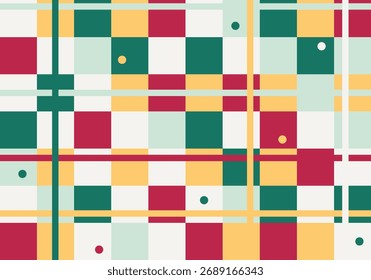 Padrão perfeito para feriados. Vermelho e verde Natal sem emenda padrão geométrico fundo. Textura geométrica simples abstrata