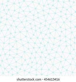 Seamless Pattern of Hollow Circles Connected by Dot Lines in Mesh Structure. 