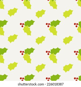 seamless pattern. holly berry