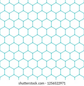 Seamless pattern with honeycomb shapes. Hexagon texture background. Quick and easy recolorable shape. Vector illustration a graphic element