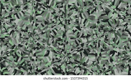 Seamless pattern with honeycomb structure. Colored crystalline snowflakes. Chaotic paints.