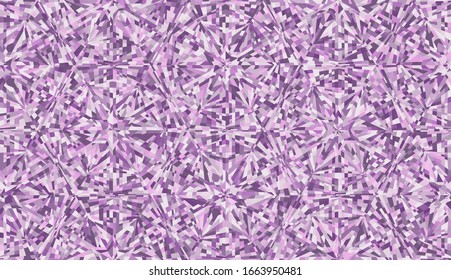 Seamless pattern. Honeycomb structure. Colored crystalline snowflakes. Chaotic paints.