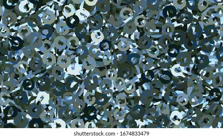 Seamless pattern with honeycomb structure. Colored crystalline snowflakes. Chaotic paints.