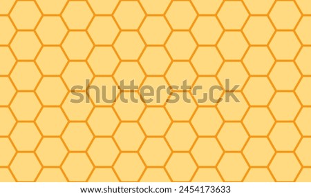 Seamless pattern with honeycomb vector illustration. Hexagon pattern. Seamless texture of honeycomb. Bee honey comb background