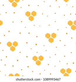 seamless pattern with honeycombs