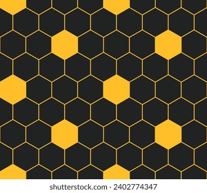 Seamless pattern of honeycombs. Symbol of bees, honey and wax. Designation of sweet.