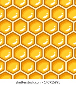 Seamless pattern with honeycombs. Vector illustration.