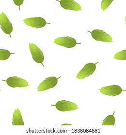Seamless pattern with hop. Vector illustration