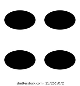 seamless pattern with horizontal black ellipse. Fibonacci ratio Width : Height 233 : 144 (golden number)