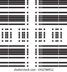 Seamless pattern with horizontal black segments