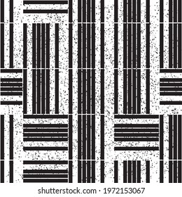 Seamless pattern with horizontal black streaks. Seamless vector illustration eps 10.