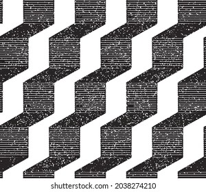 Nahtloses Muster mit horizontalen schwarzen Streifen1. Nahtlose Vektorgrafik eps10.