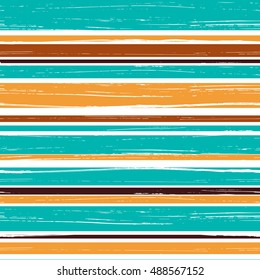 Seamless pattern of horizontal brush strokes. Grungy seamless texture. Vector illustration.