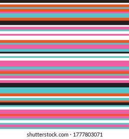 Seamless pattern with horizontal colored lines