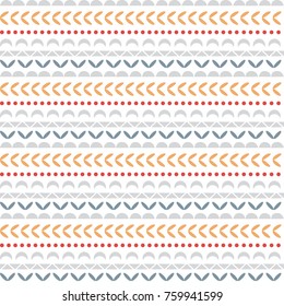 Seamless pattern with horizontal elements on a white background. Vector illustration.