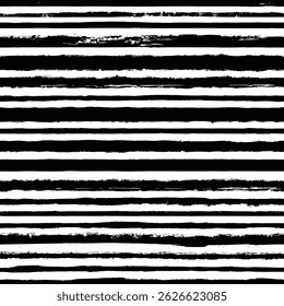 Nahtloses Muster, horizontale Grunge-Streifen, rauer Vektorhintergrund
