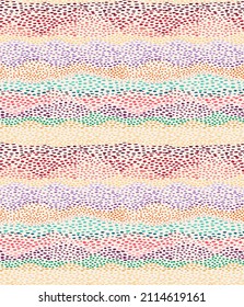 Seamless pattern with horizontal lines of dots. Background for decoration and fabrics