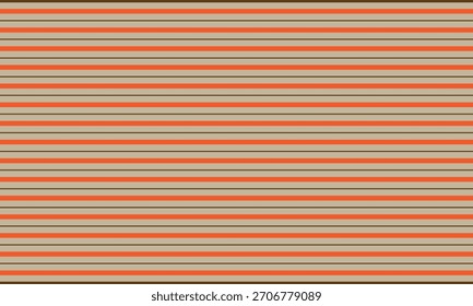 Seamless Pattern of Horizontal Orange and Brown Stripes on Beige Background