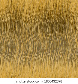 Seamless pattern with horizontal  stripes of abstract grunge wavy dry grass in yellow, brown, grey colors 