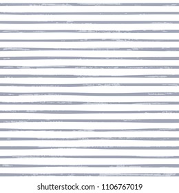 Seamless pattern with horizontal stripes and light texture. Abstract grey and white background. Beautiful stripy vector illustration for textile, surface, paper, web design.