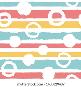 Seamless pattern with horizontal stripes in pastel colors.

