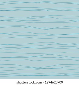 Seamless pattern with horizontal thin intersecting lines. Freehand curves. Abstract background with thin wavy stripes.