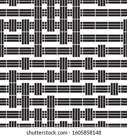 Seamless pattern with horizontal and vertical black segments