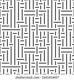 Seamless pattern with horizontal and vertical black segments