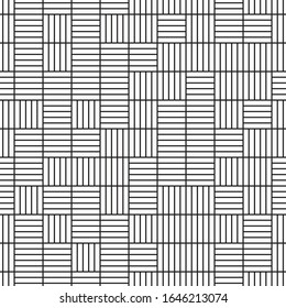Seamless pattern with horizontal and vertical black segments