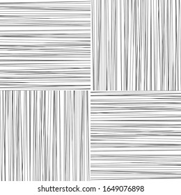 Seamless pattern with horizontal and vertical black segments
