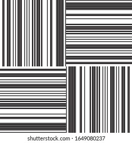 Seamless pattern with horizontal and vertical black segments
