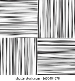 Seamless pattern with horizontal and vertical black segments (variable thicknesses)