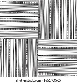 Seamless pattern with horizontal and vertical black segments