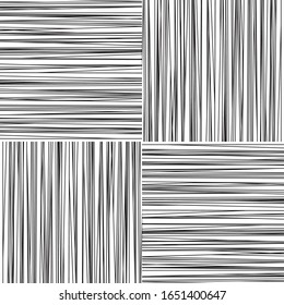 Seamless pattern with horizontal and vertical black segments