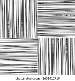 Seamless pattern with horizontal and vertical black segments