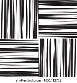 Seamless pattern with horizontal and vertical black segments
