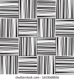 Seamless pattern with horizontal and vertical black segments