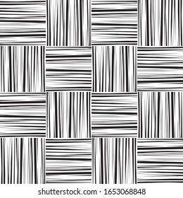 Seamless pattern with horizontal and vertical black segments