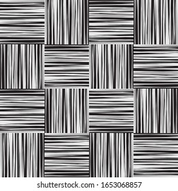 Seamless pattern with horizontal and vertical black segments