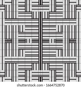 Seamless pattern with horizontal and vertical black segments
