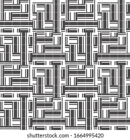Seamless pattern with horizontal and vertical black segments